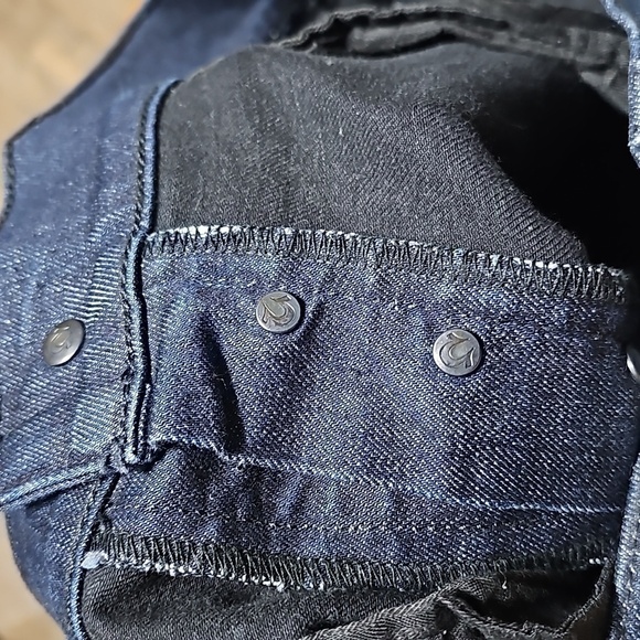 True Religion Rocco Slim Fit Blue & Black Jeans Size 38x34 - Picture 9 of 12
